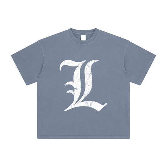 "L" Vintage Washed Oversized T-Shirt