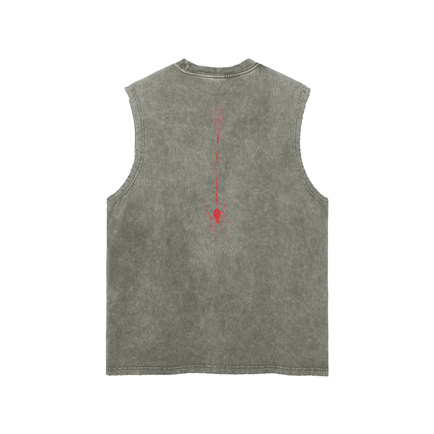 SPIDERS Washed Frayed Hem Tank Top