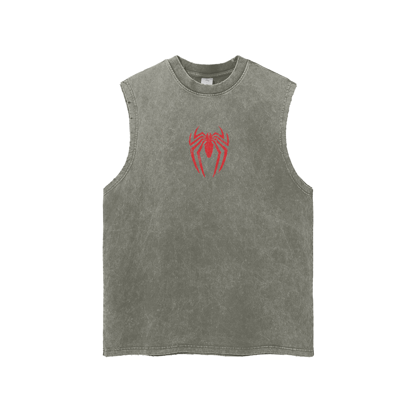 SPIDERS Washed Frayed Hem Tank Top