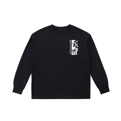NEW YORK WU TANG - KIDS' LOGO LONG SLEEVE T-SHIRT - BLACK/BLUE