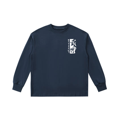 NEW YORK WU TANG - KIDS' LOGO LONG SLEEVE T-SHIRT - BLACK/BLUE