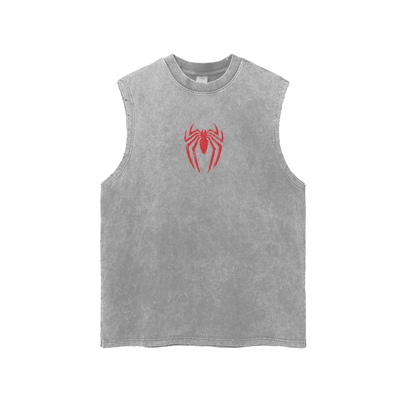 SPIDERS Washed Frayed Hem Tank Top