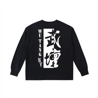 NEW YORK WU TANG - KIDS' LOGO LONG SLEEVE T-SHIRT - BLACK/BLUE