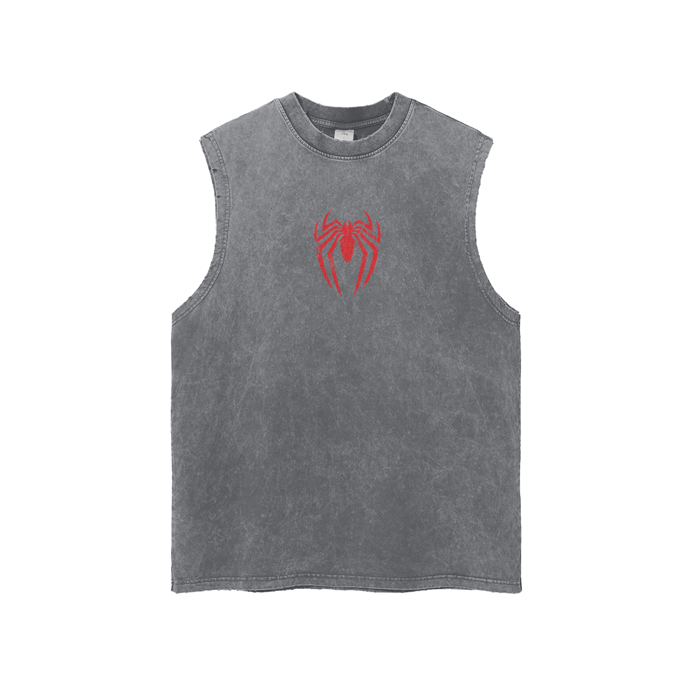 SPIDERS Washed Frayed Hem Tank Top
