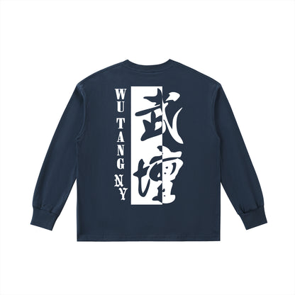 NEW YORK WU TANG - KIDS' LOGO LONG SLEEVE T-SHIRT - BLACK/BLUE