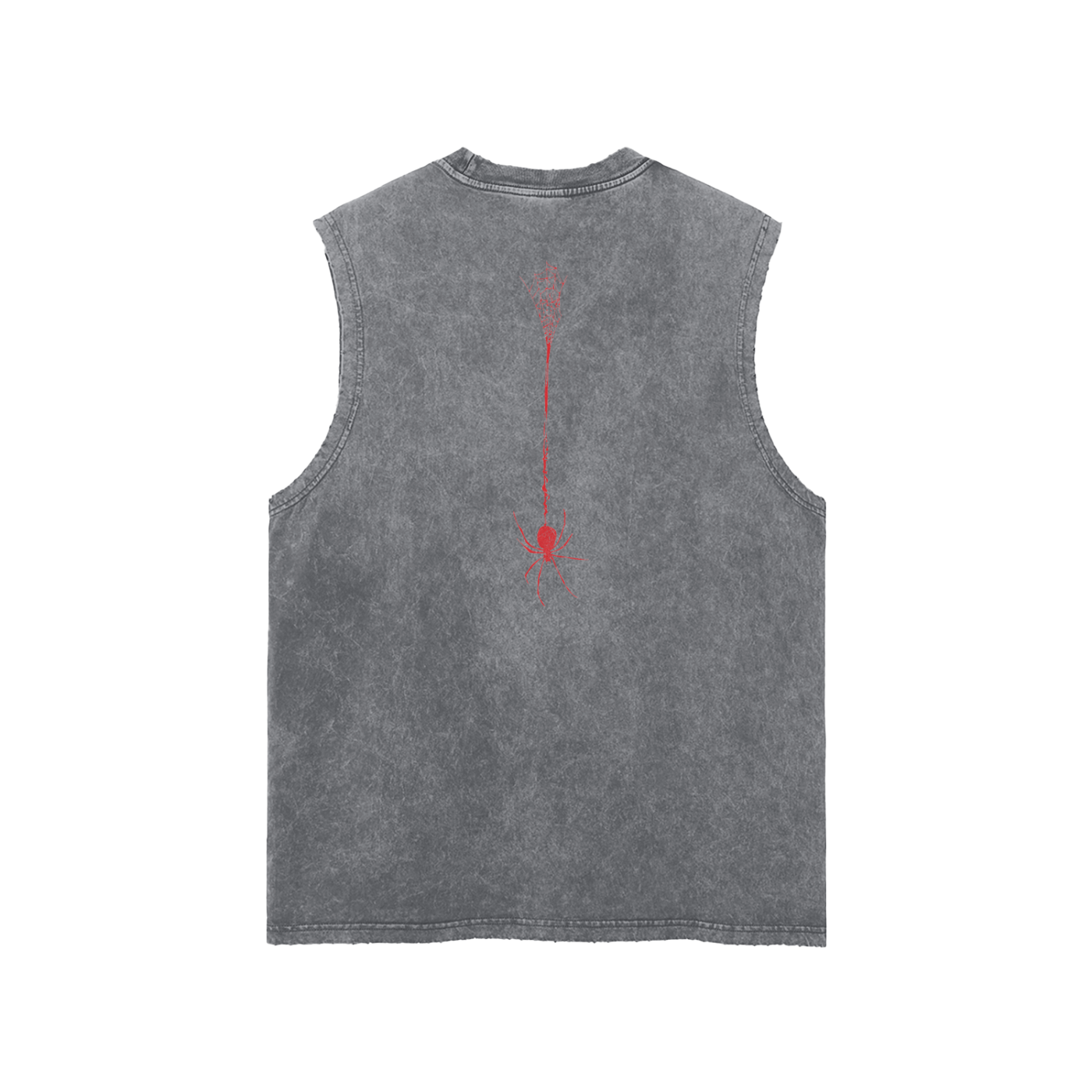 SPIDERS Washed Frayed Hem Tank Top