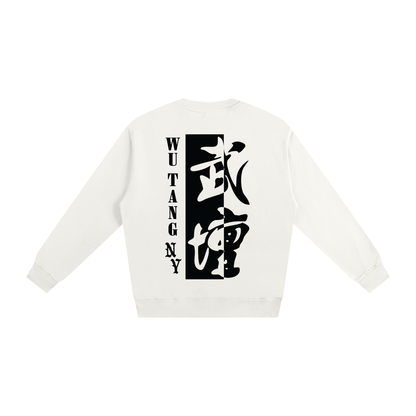 NEW YORK WU TANG - WHITE/GRAY HEAVYWEIGHT FRENCH TERRY CREWNECK SWEATSHIRT