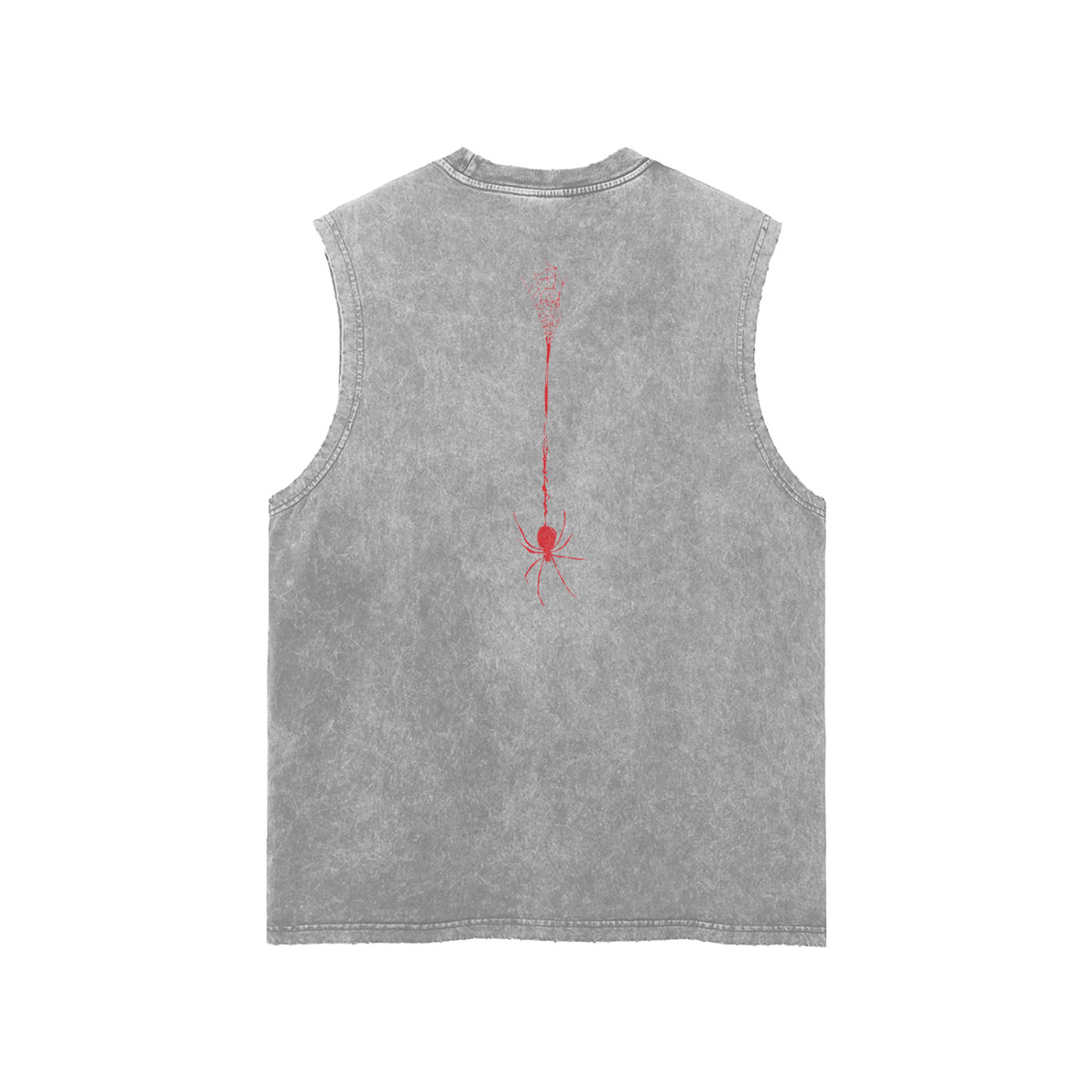 SPIDERS Washed Frayed Hem Tank Top