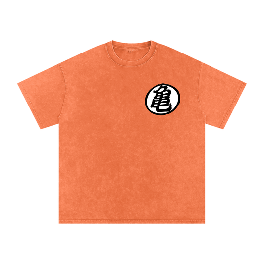 Turtle School Logo Washed Oversized T-Shirt