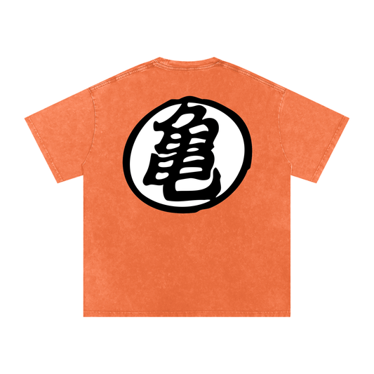 Turtle School Logo Washed Oversized T-Shirt