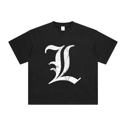 "L" Vintage Washed Oversized T-Shirt
