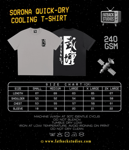 NEW YORK WU TANG - LOGO T-SHIRT - WHITE/GRAY- QUICK DRY COOLING