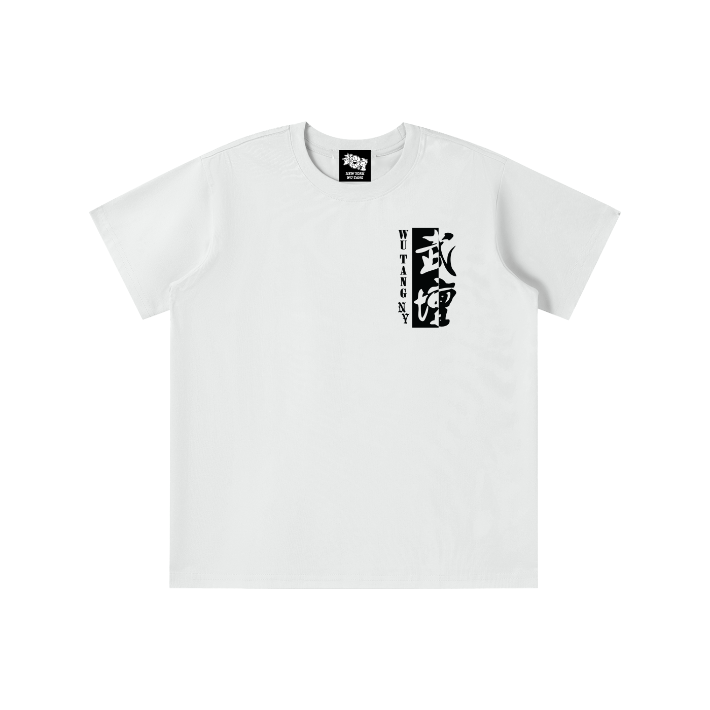 NEW YORK WU TANG - KIDS' LOGO T-SHIRT - WHITE/GRAY - QUICK DRY COOLING
